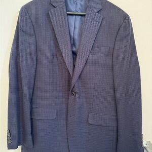 Chaps Navy Houndstooth Blazer